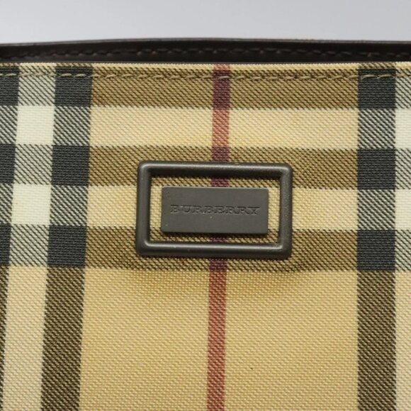 BURBERRY Nova Check Hand Bag PVC Beige Auth - Picture 8 of 16